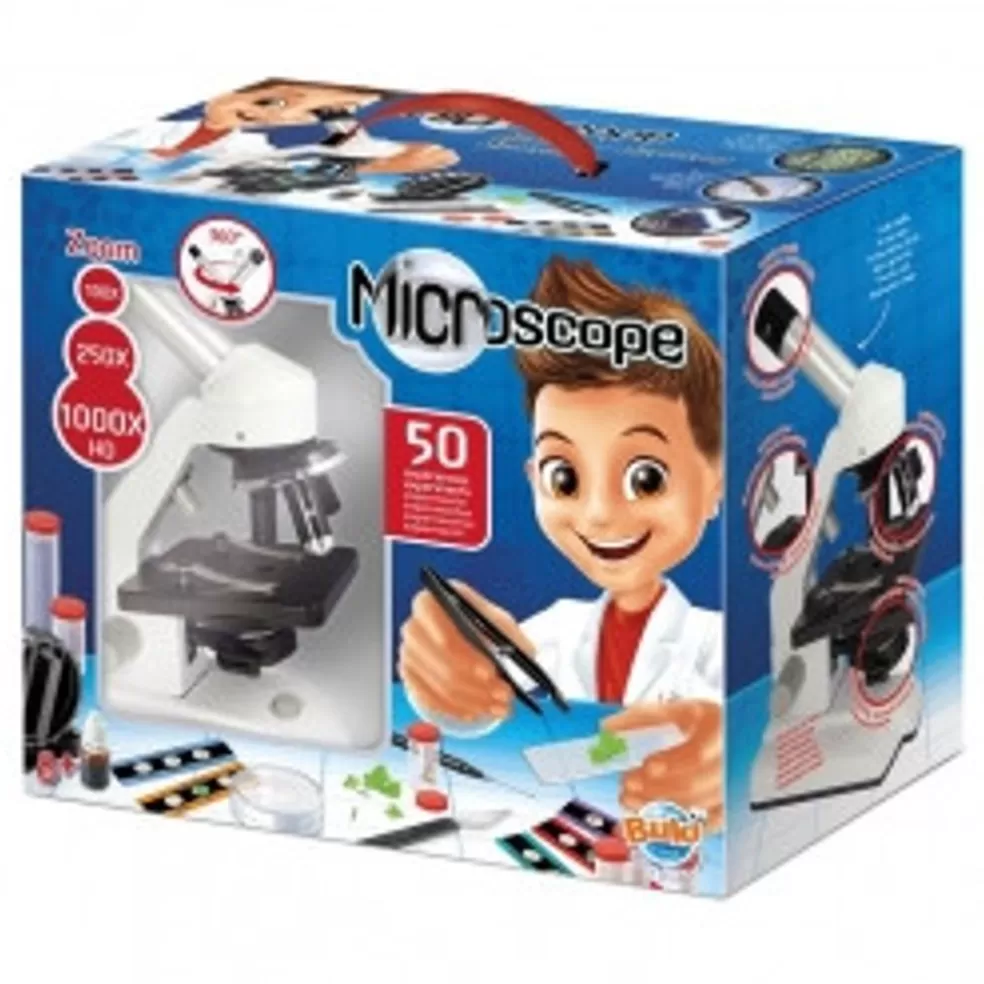 Buki Sinterklaas Cadeau 11 - 12 Jaar* Experimenten Microscoop Met 50 Experimenten