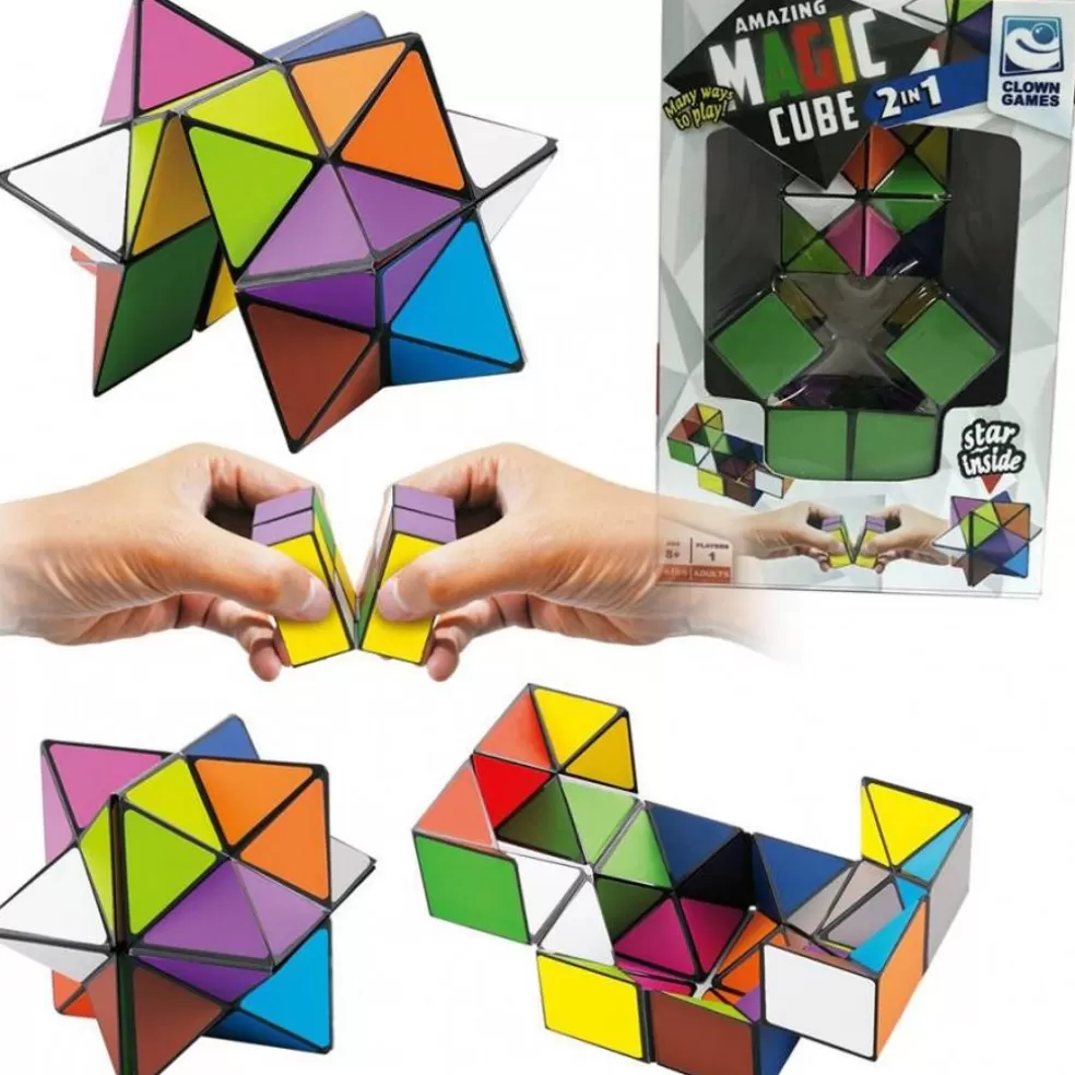 Clown Games Sinterklaas Cadeau 11 - 12 Jaar* Magic Cube, 2 In 1