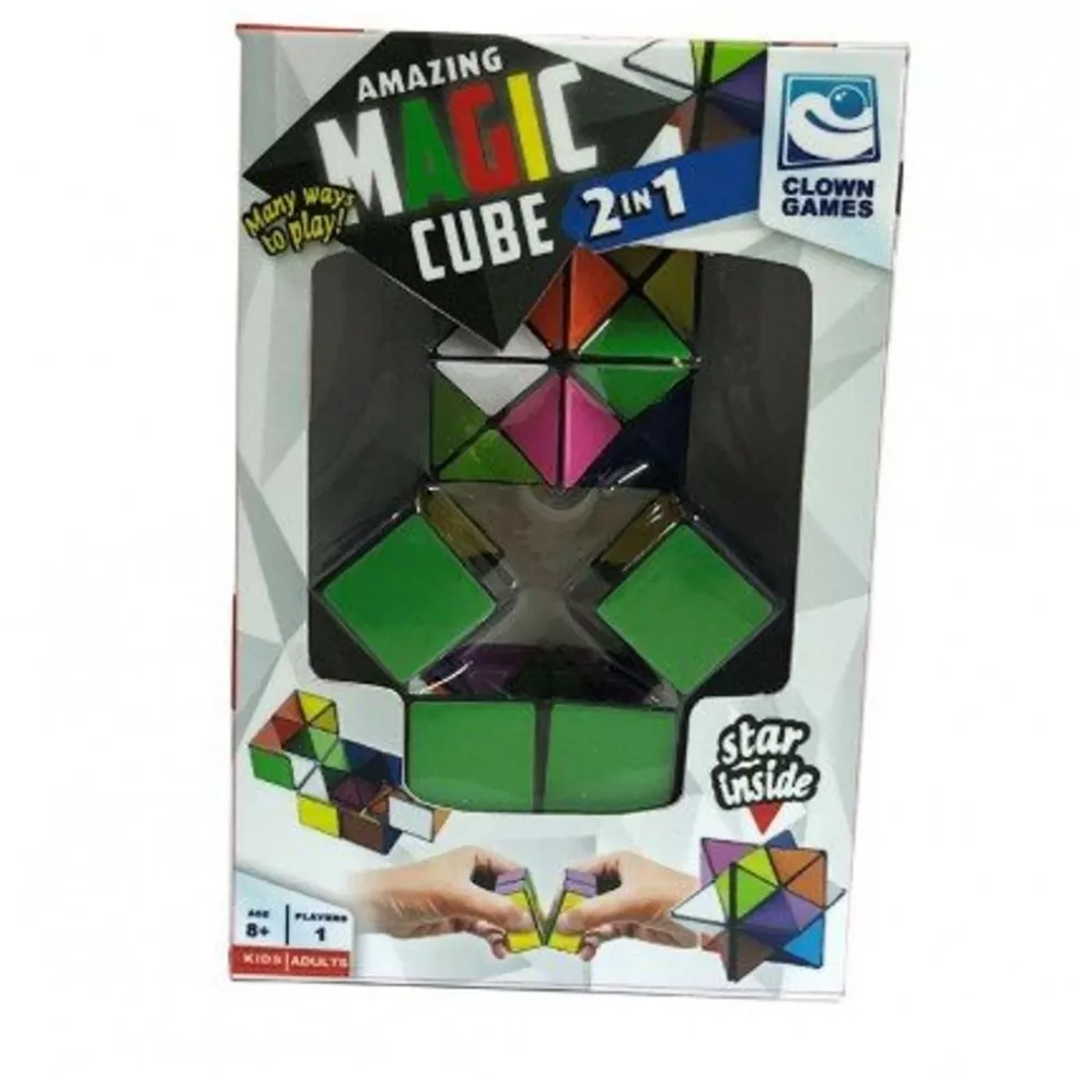 Clown Games Sinterklaas Cadeau 11 - 12 Jaar* Magic Cube, 2 In 1