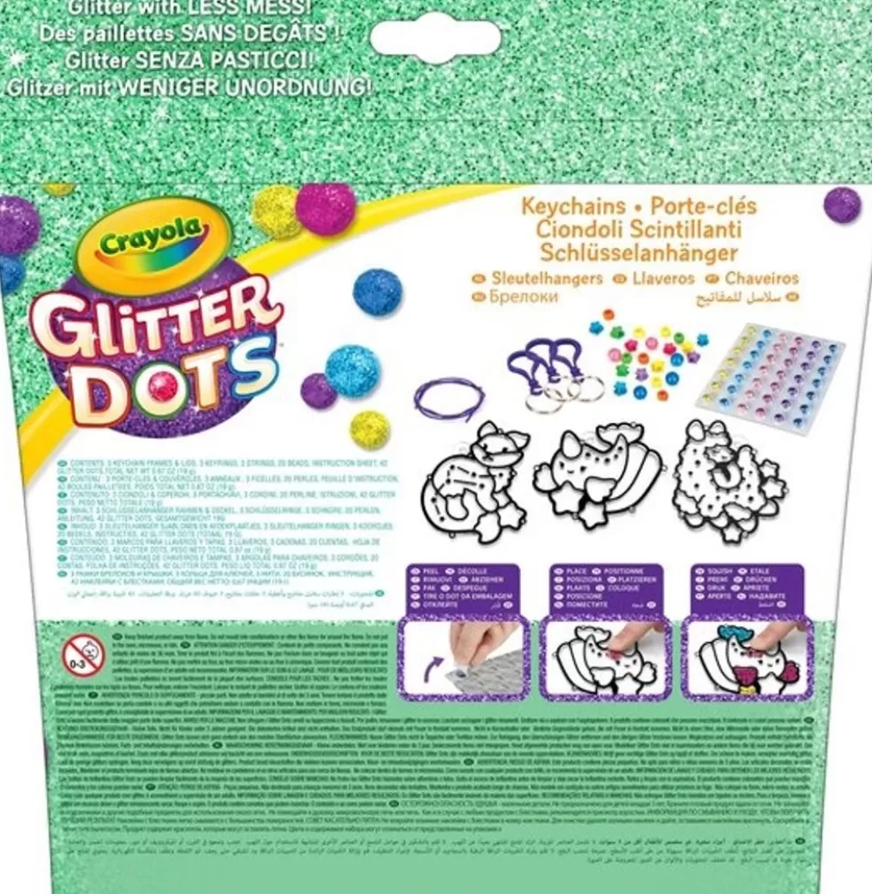 Crayola Sinterklaas Cadeau 9 - 10 Jaar* Glitter Dots - Sleutelhanger Dieren