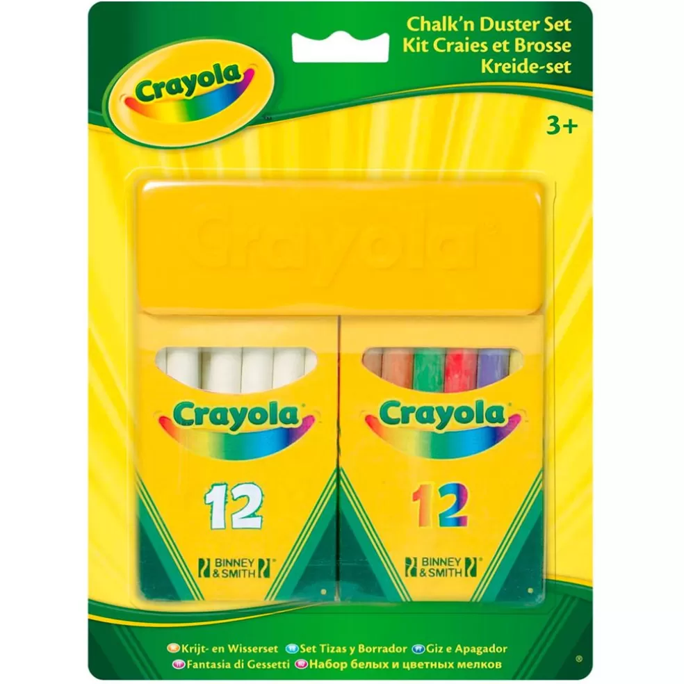 Crayola Sinterklaas Cadeau 11 - 12 Jaar* Schoolkrijt - Wit En Gekleurd Met Wisser