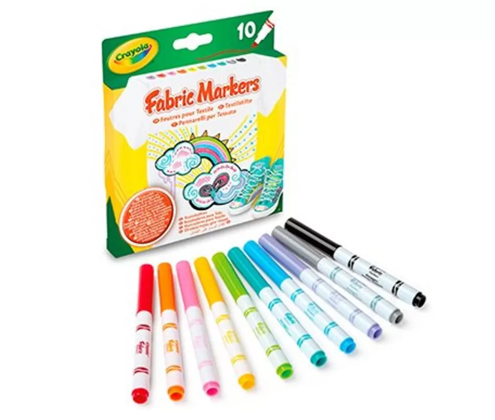 Crayola Sinterklaas Cadeau 11 - 12 Jaar* Textielstiften, 10 Stuks