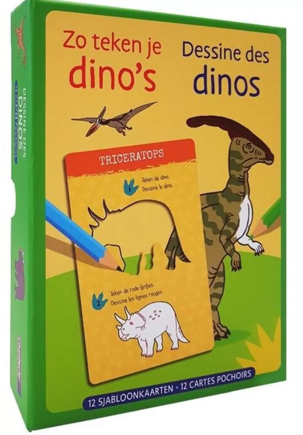 Deltas Sinterklaas Cadeau 7 - 8 Jaar* 12 Sjabloonkaarten - Zo Teken Je Dino'S