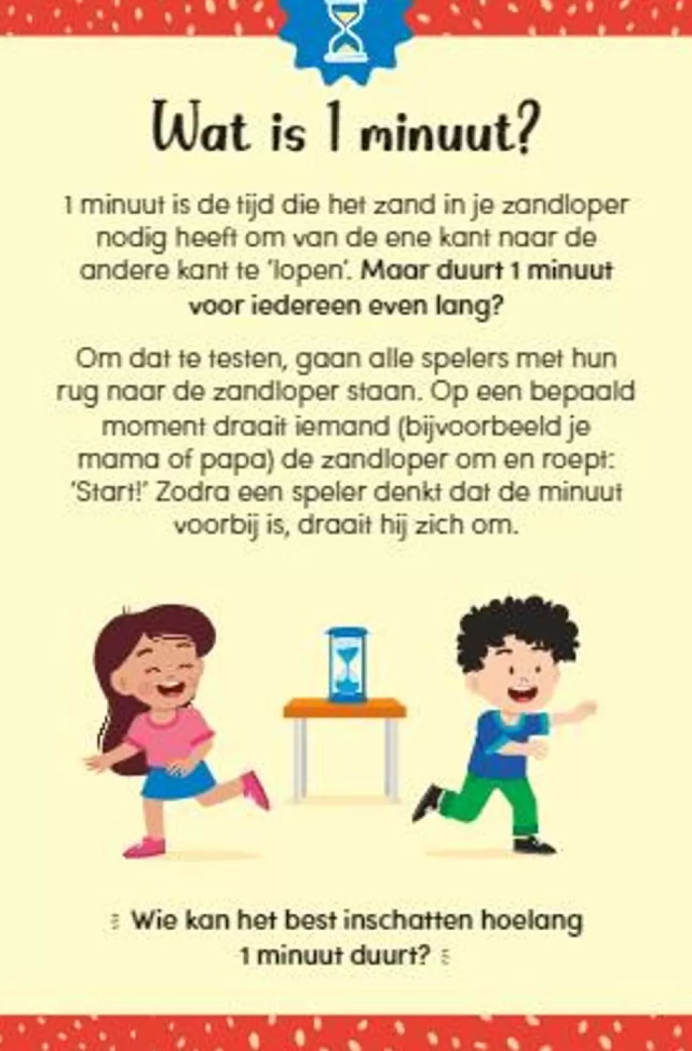 Deltas Sinterklaas Cadeau 9 - 10 Jaar* De Leukste 1-Minuut Spelletjes (Met Zandloper)