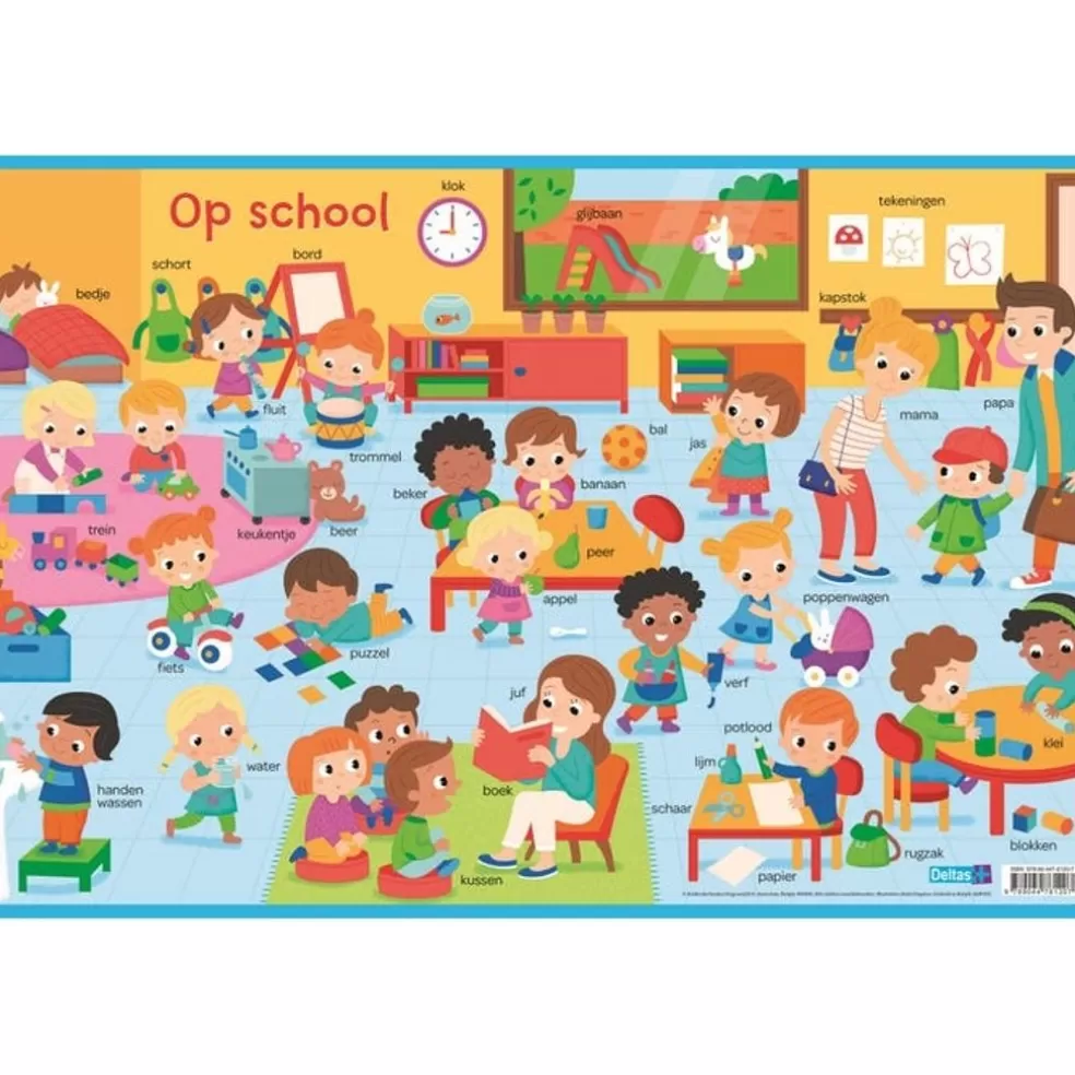 Deltas Sinterklaas Cadeau 3 - 4 Jaar* Educatieve Onderlegger - Op School (Preschool)