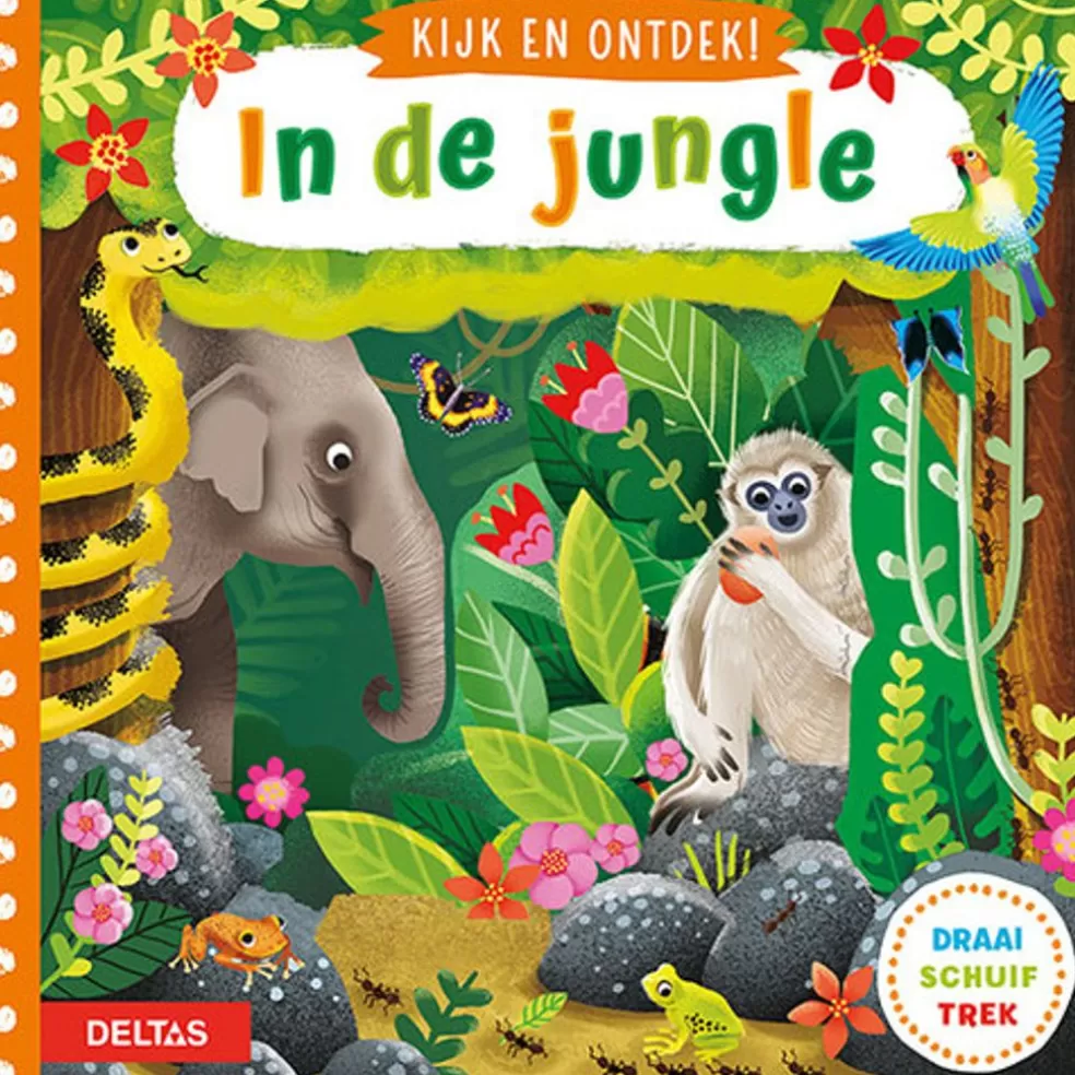 Deltas Sinterklaas Cadeau 5 - 6 Jaar* Kijk En Ontdek - In De Jungle (Draai, Schuif En Trek)