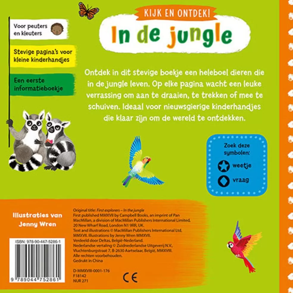 Deltas Sinterklaas Cadeau 5 - 6 Jaar* Kijk En Ontdek - In De Jungle (Draai, Schuif En Trek)