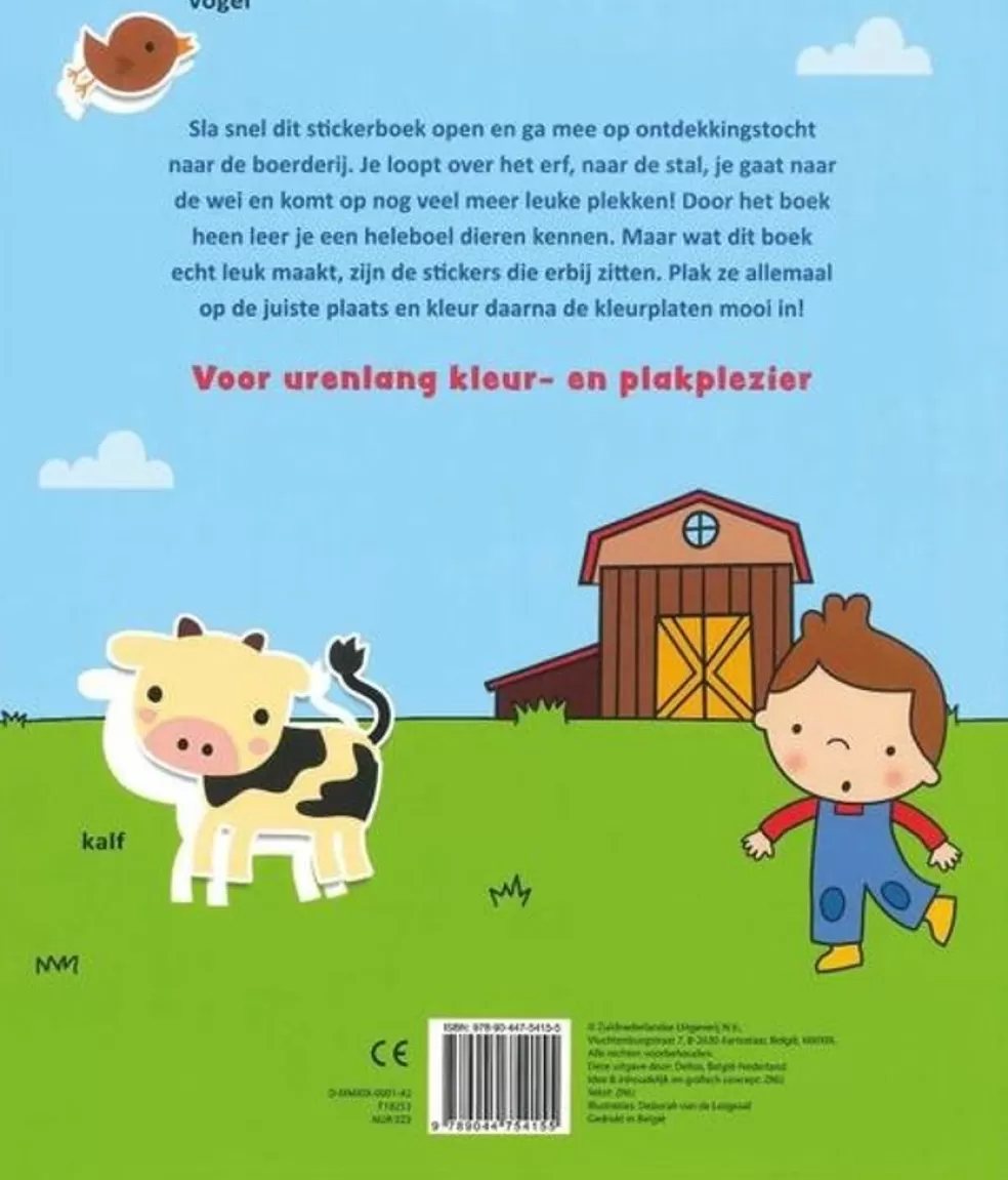 Deltas Sinterklaas Cadeau 5 - 6 Jaar* Kleur- En Stickerboek Met Woordjes - Op De Boerderij (3-5 Jaar)