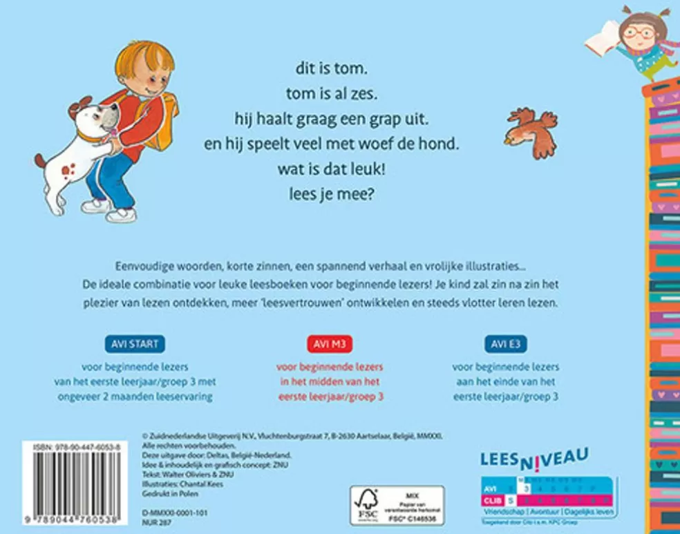 Deltas Sinterklaas Cadeau 5 - 6 Jaar* Leesboek, Zin Om Te Lezen! - De Grap Van Tom ( Avi M3/Avi 1)