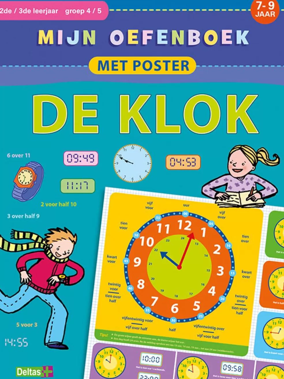 Deltas Sinterklaas Cadeau 9 - 10 Jaar* Mijn Oefenboek Met Poster - De Klok (7-9 Jaar)