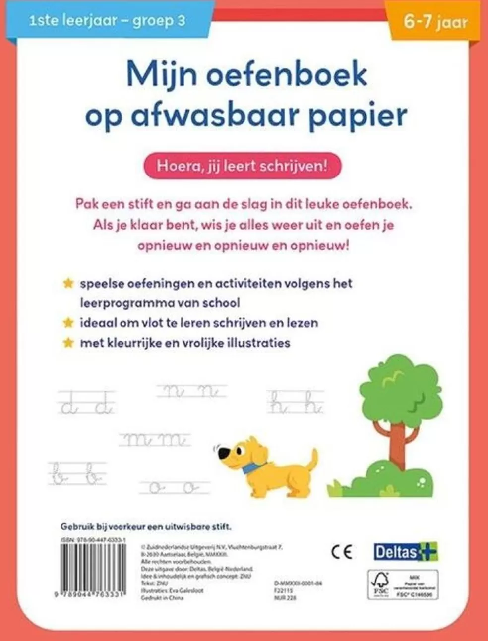 Deltas Sinterklaas Cadeau 7 - 8 Jaar* Mijn Oefenboek Op Afwasbaar Papier - Ik Leer Al Schrijven (6-7 Jaar, Groep 3)