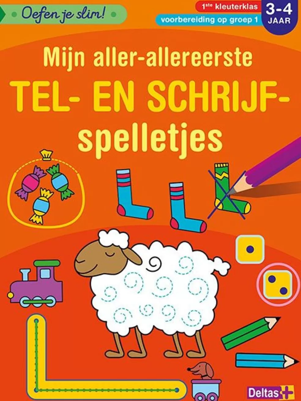 Deltas Sinterklaas Cadeau 3 - 4 Jaar* Oefen Je Slim! Mijn Aller-Allereerste Tel- En Schrijfspelletjes (3-4 J. )