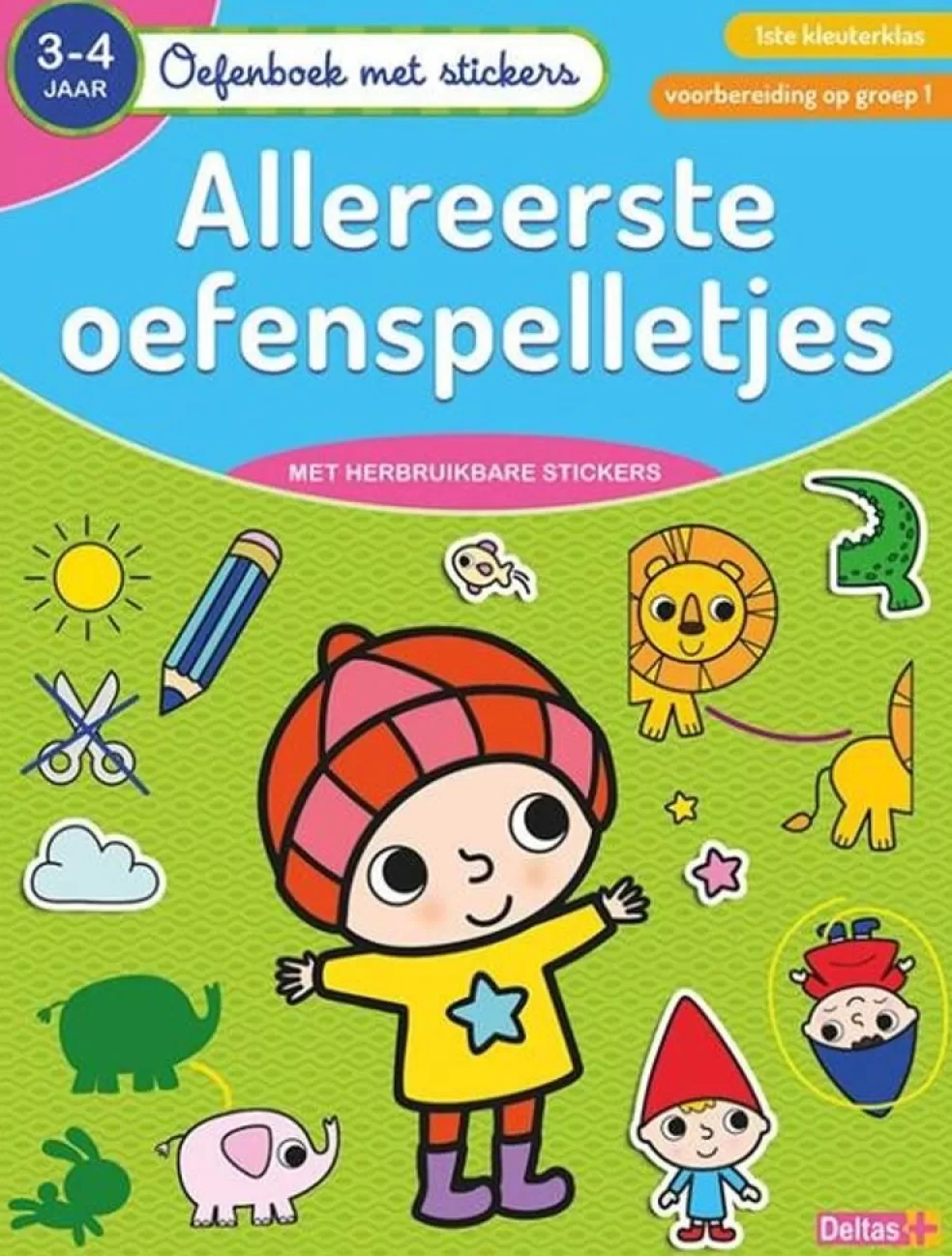 Deltas Sinterklaas Cadeau 3 - 4 Jaar* Oefenboek Met Stickers - Allereerste Oefenspelletjes (3-4 Jaar)