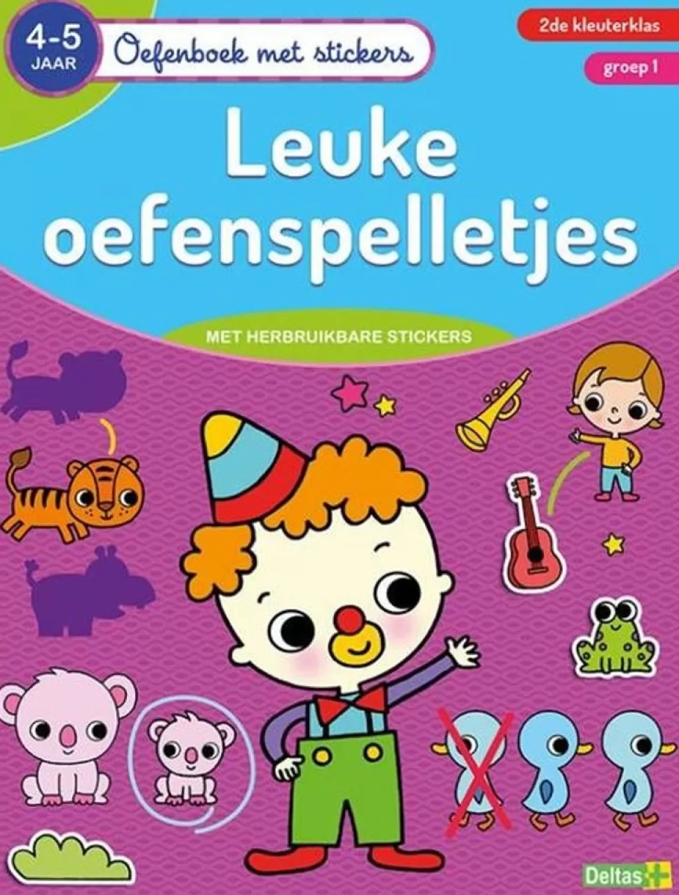 Deltas Sinterklaas Cadeau 5 - 6 Jaar* Oefenboek Met Stickers - Leuke Oefenspelletjes (4-5 Jaar)