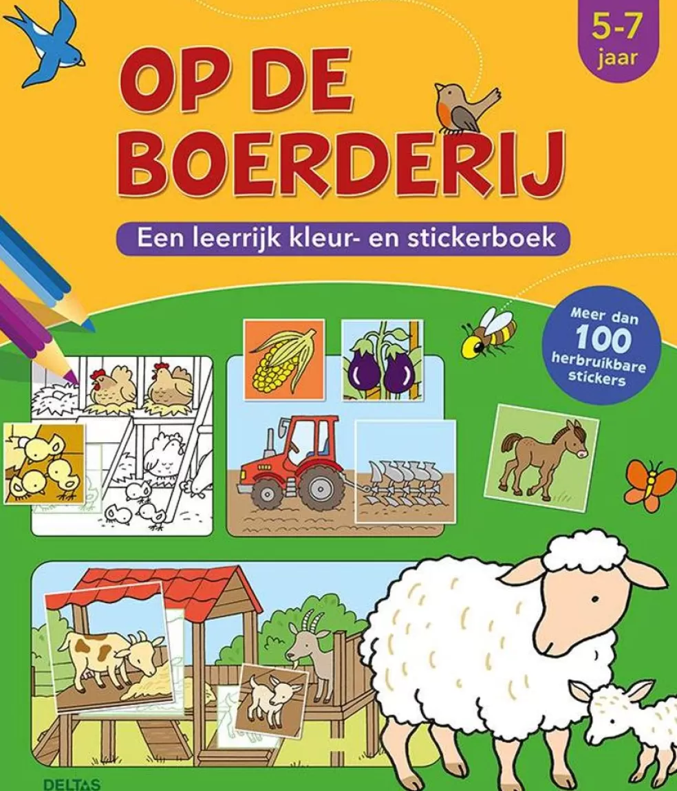 Deltas Sinterklaas Cadeau 3 - 4 Jaar* Op De Boerderij - Een Leerrijk Kleur- En Stickerboek