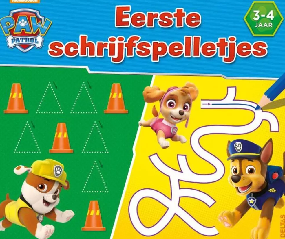 Deltas Sinterklaas Cadeau 3 - 4 Jaar* Paw Patrol - Eerste Schrijfspelletjes ( 3-4 J. )