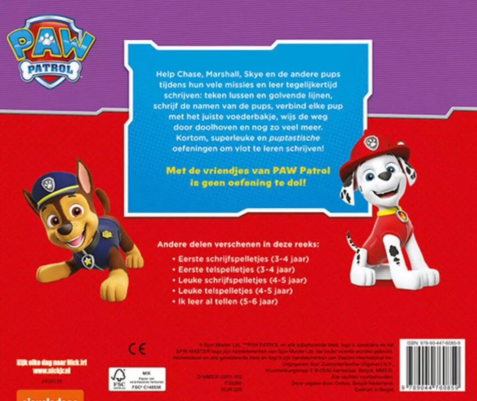 Deltas Sinterklaas Cadeau 5 - 6 Jaar* Paw Patrol - Ik Leer Al Schrijven (5-6 J)