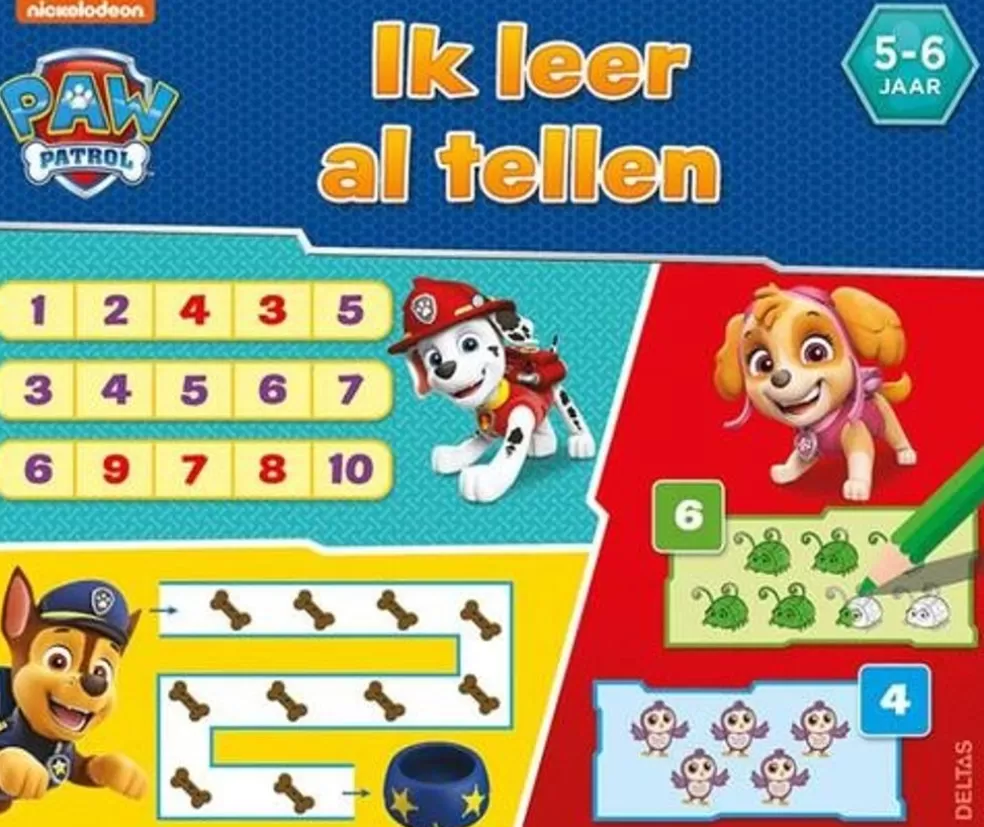 Deltas Sinterklaas Cadeau 5 - 6 Jaar* Paw Patrol - Ik Leer Al Tellen (5-6J.)