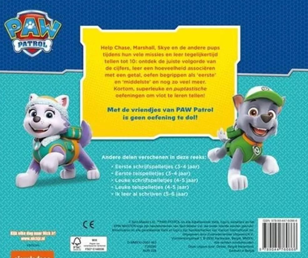 Deltas Sinterklaas Cadeau 5 - 6 Jaar* Paw Patrol - Ik Leer Al Tellen (5-6J.)