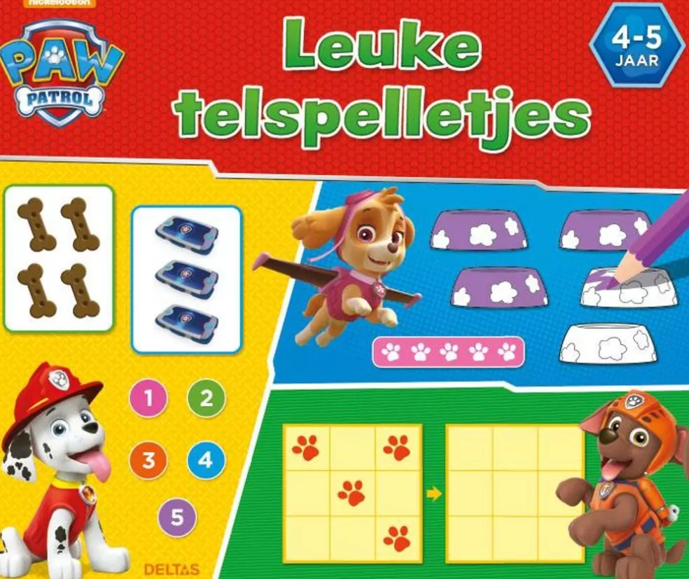 Deltas Sinterklaas Cadeau 5 - 6 Jaar* Paw Patrol - Leuke Telspelletjes ( 4-5 J. )