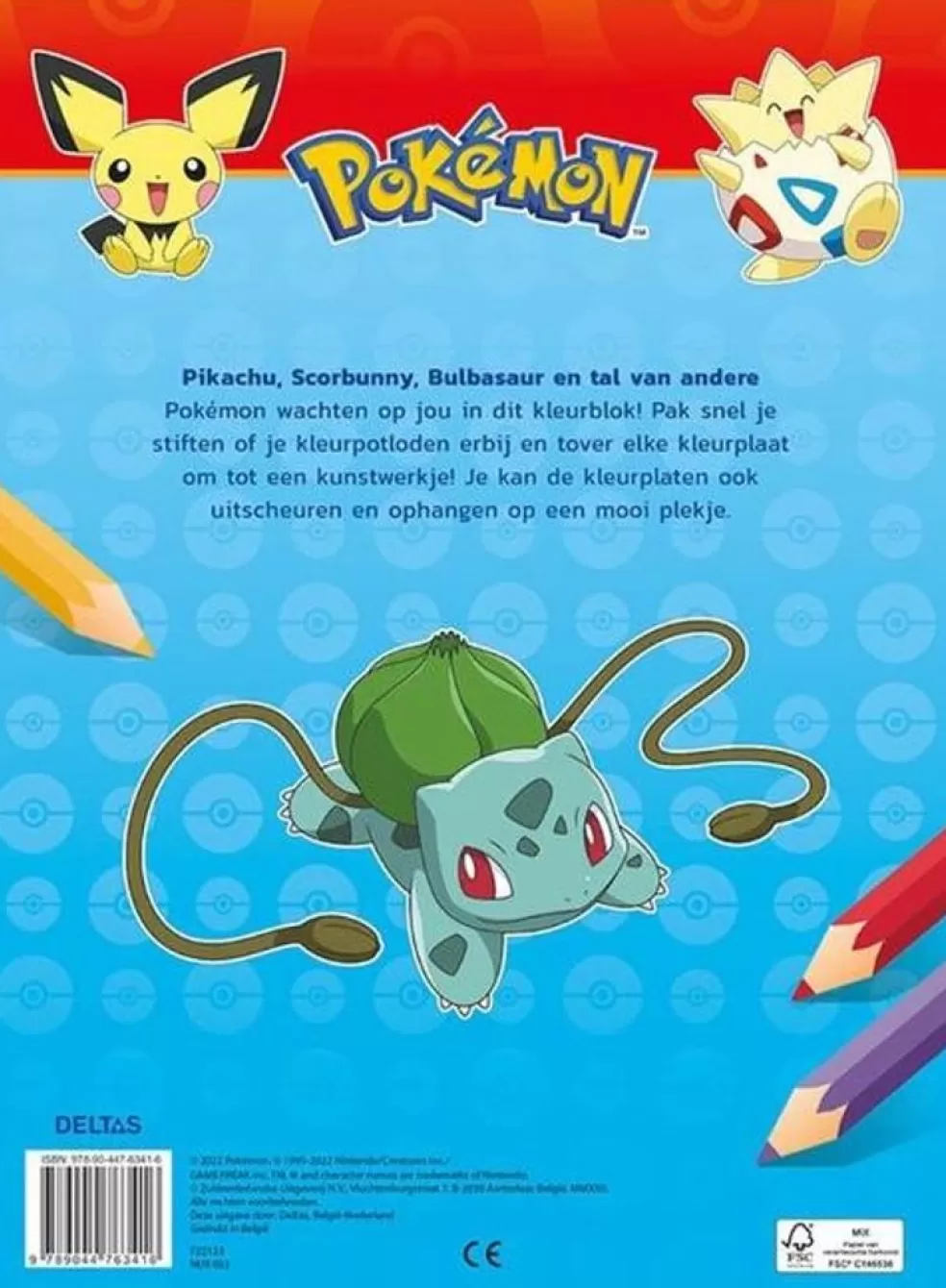 Deltas Sinterklaas Cadeau 11 - 12 Jaar* Pokemon Kleurboek