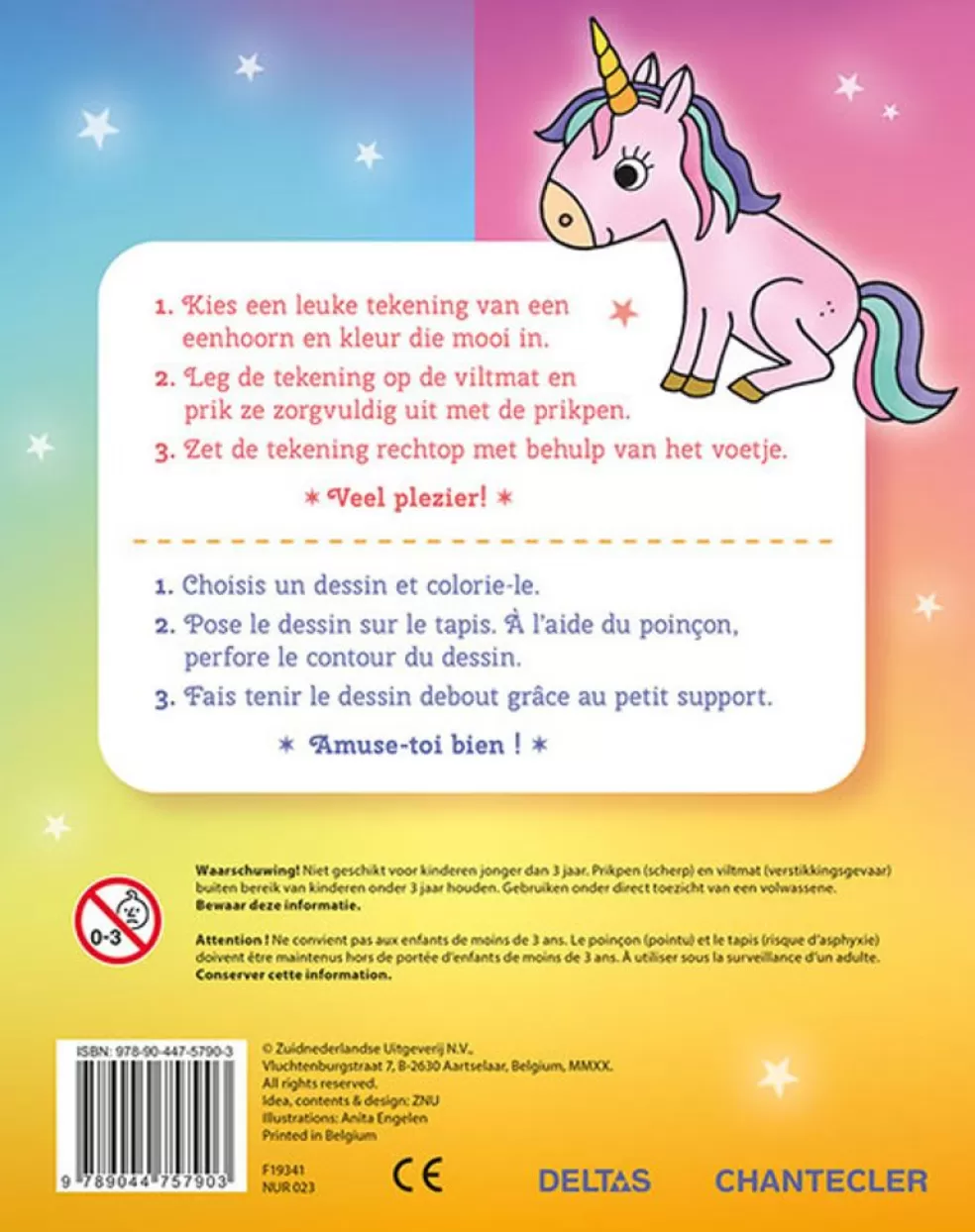 Deltas Sinterklaas Cadeau 7 - 8 Jaar* Prikblok - Unicorn