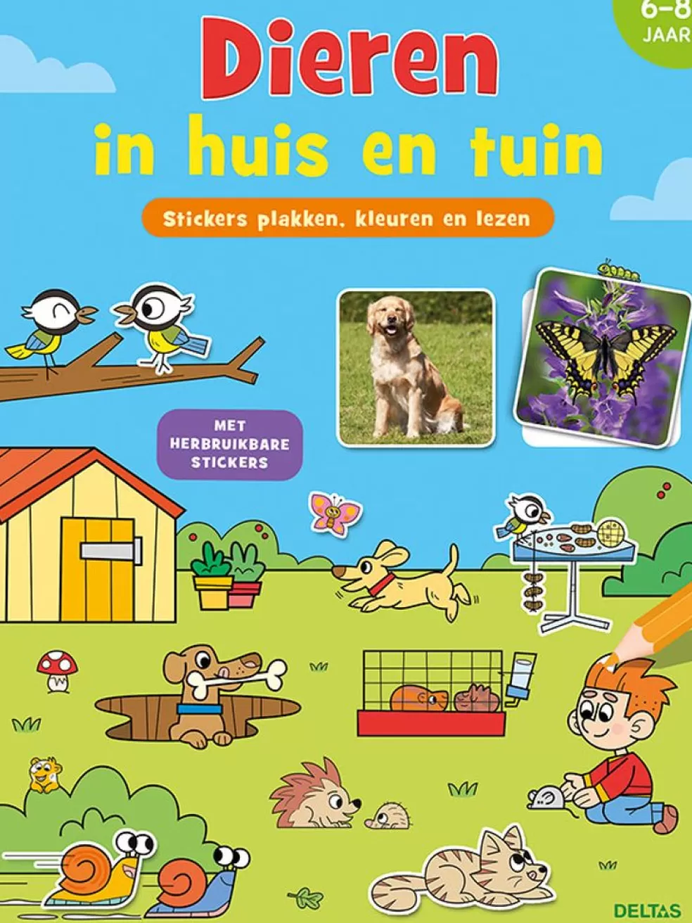 Deltas Sinterklaas Cadeau 3 - 4 Jaar* Stickers Plakken, Kleuren En Lezen - Dieren In Huis En Tuin