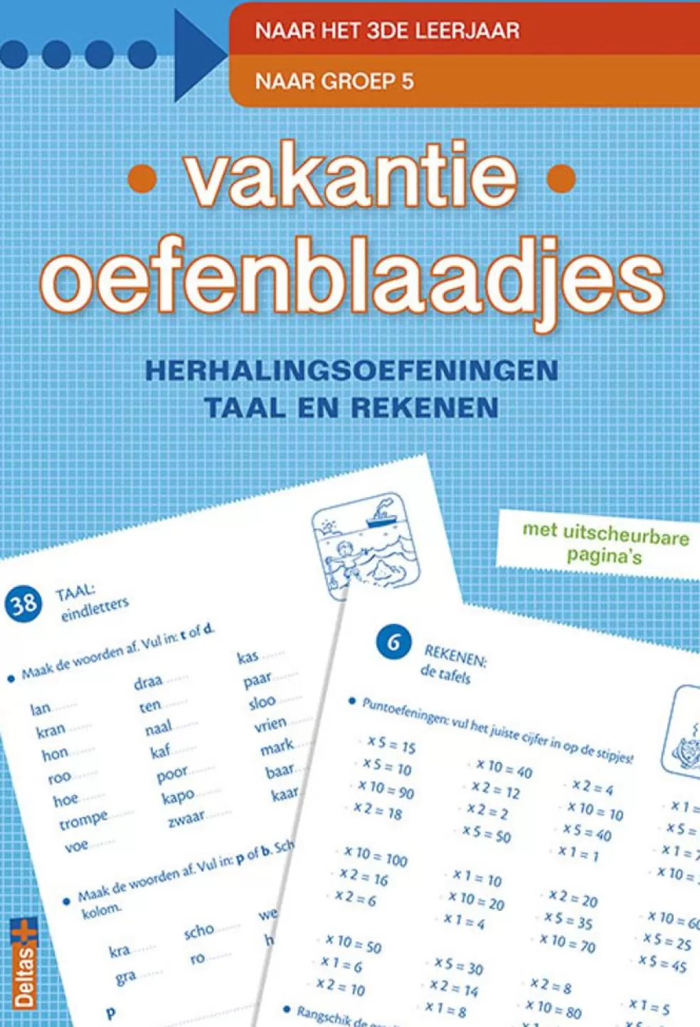 Deltas Sinterklaas Cadeau 7 - 8 Jaar* Vakantie Oefenblaadjes - Naar Het 3De Leerjaar