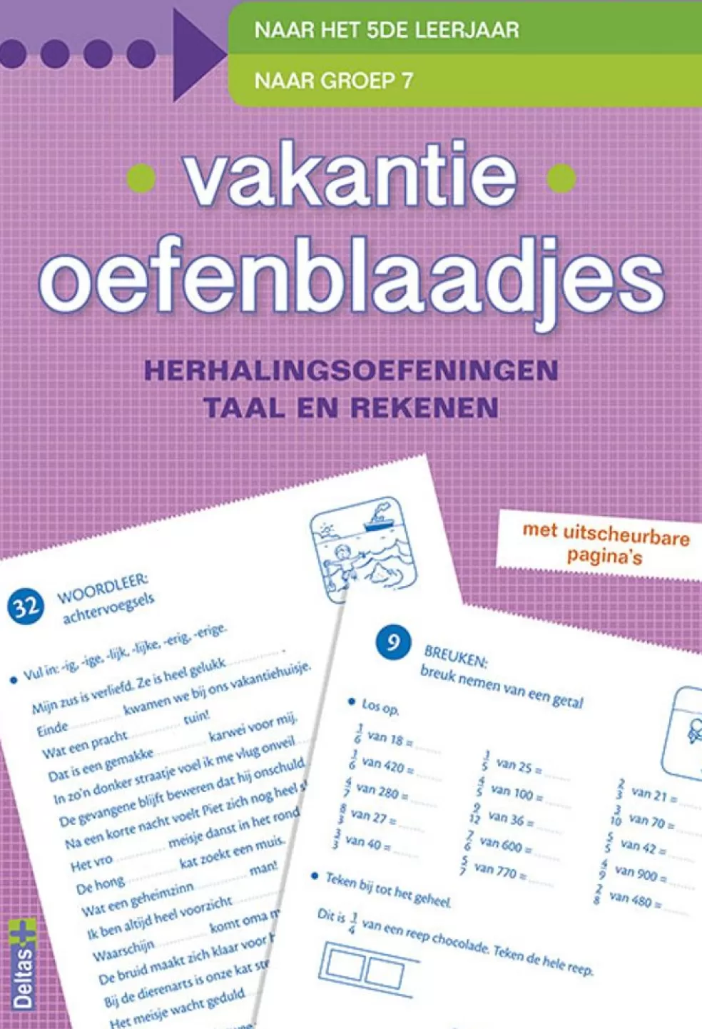 Deltas Sinterklaas Cadeau 9 - 10 Jaar* Vakantie Oefenblaadjes - Naar Het 5De Leerjaar