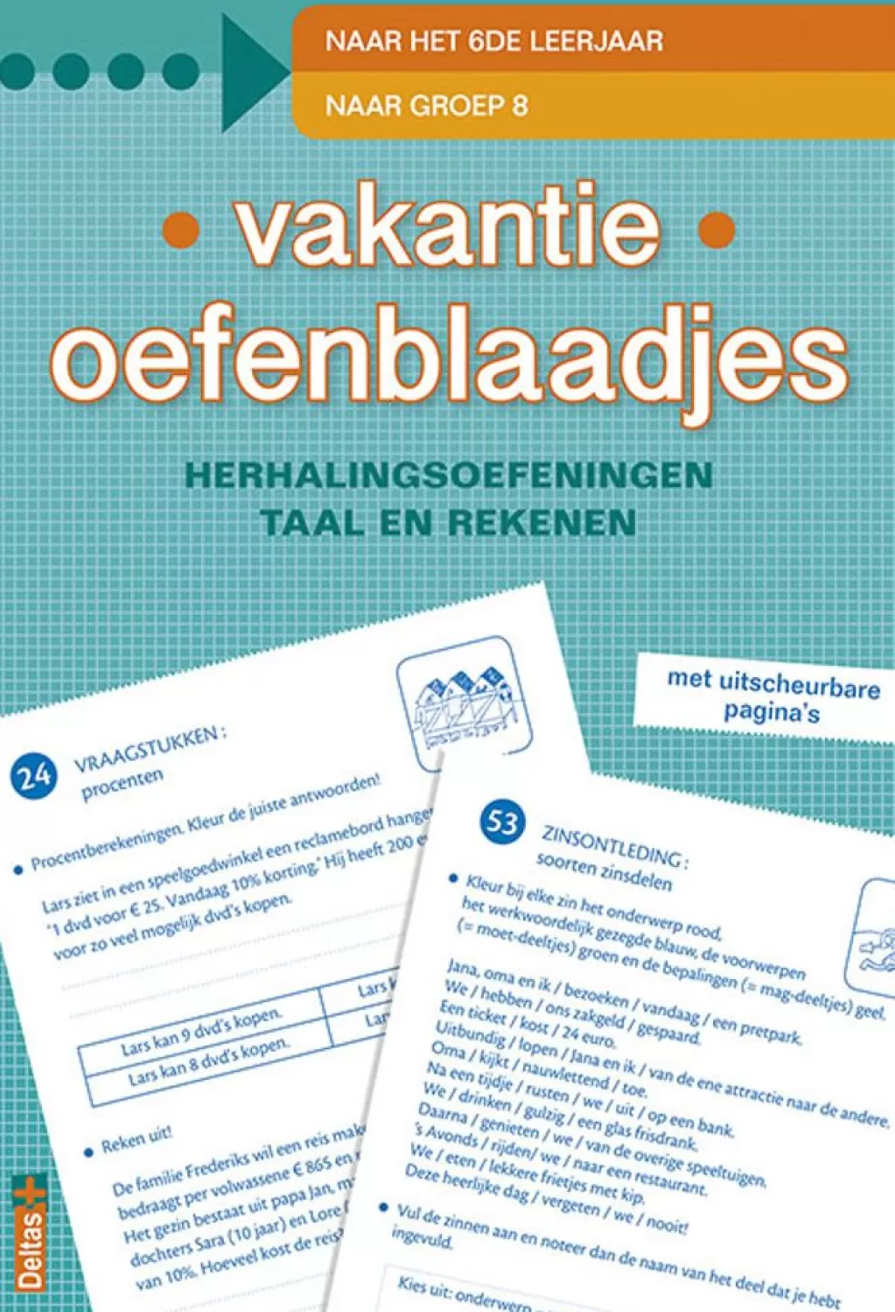 Deltas Sinterklaas Cadeau 9 - 10 Jaar* Vakantie Oefenblaadjes - Naar Het 6De Leerjaar