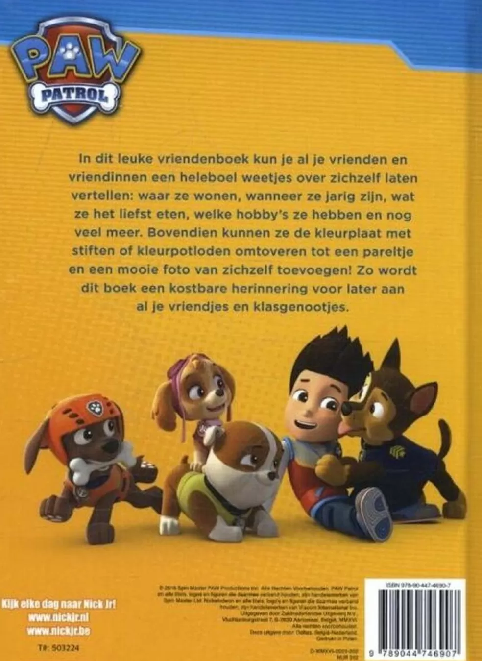 Deltas Sinterklaas Cadeau 7 - 8 Jaar* Vriendenboek - Paw Patrol