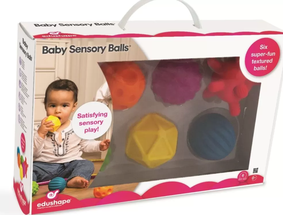 Edushape Sinterklaas Cadeau 0-2 Jaar* Baby Sensorische Ballen (6 Stuks)