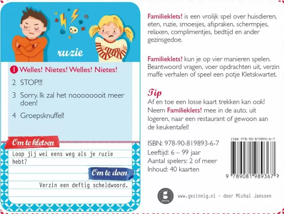 Gezinnig Sinterklaas Cadeau 11 - 12 Jaar* Familieklets!