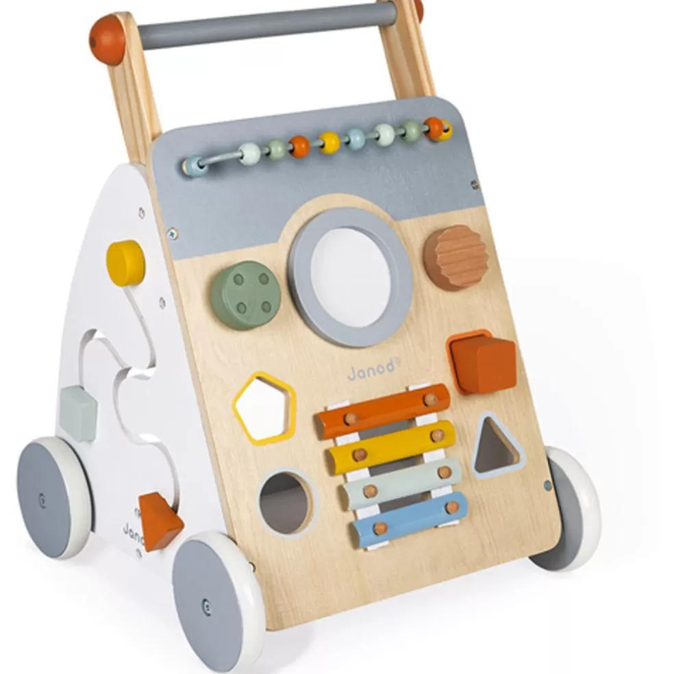 Janod Sinterklaas Cadeau 0-2 Jaar* Baby Loopwagen - Houten Speelgoed - Sweet Cocoon