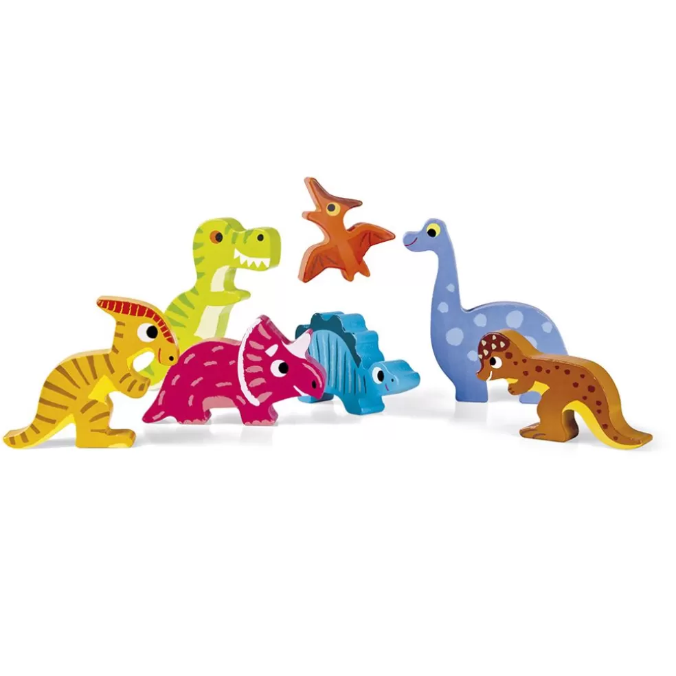 Janod Sinterklaas Cadeau 3 - 4 Jaar* Chunky Houten Puzzel - Dinosaurus