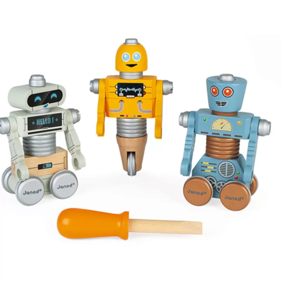 Janod Sinterklaas Cadeau 5 - 6 Jaar* Houten Speelgoed - Brico'Kids - Robot Set