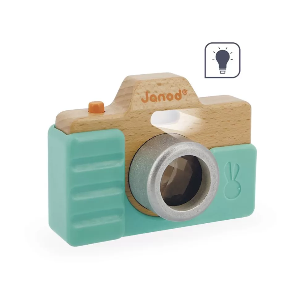 Janod Sinterklaas Cadeau 3 - 4 Jaar* Houten Speelgoed - Camera Met Geluid En Flits