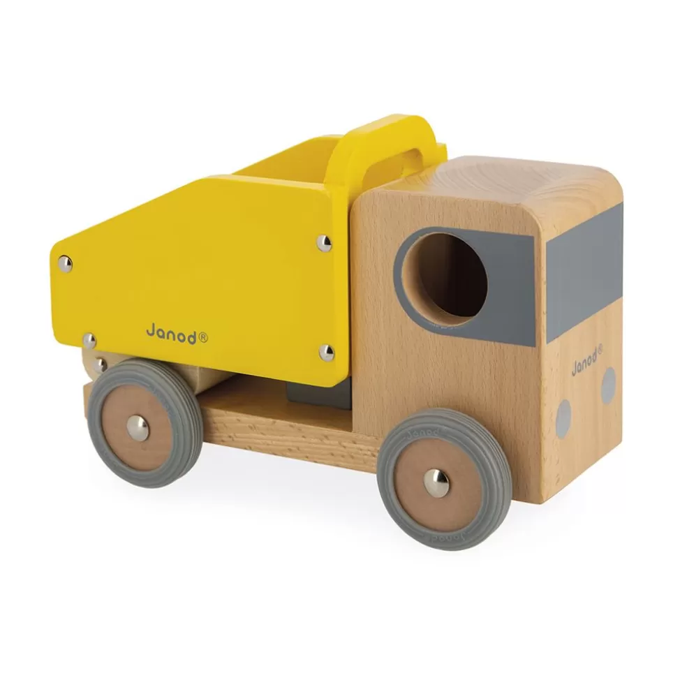 Janod Sinterklaas Cadeau 5 - 6 Jaar* Houten Speelgoed - Kiepwagen En Bulldozer