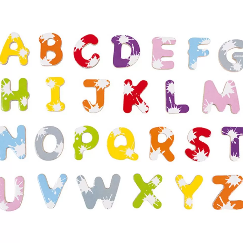 Janod Sinterklaas Cadeau 7 - 8 Jaar* Magneetset Hout - Letters - 52-Delig