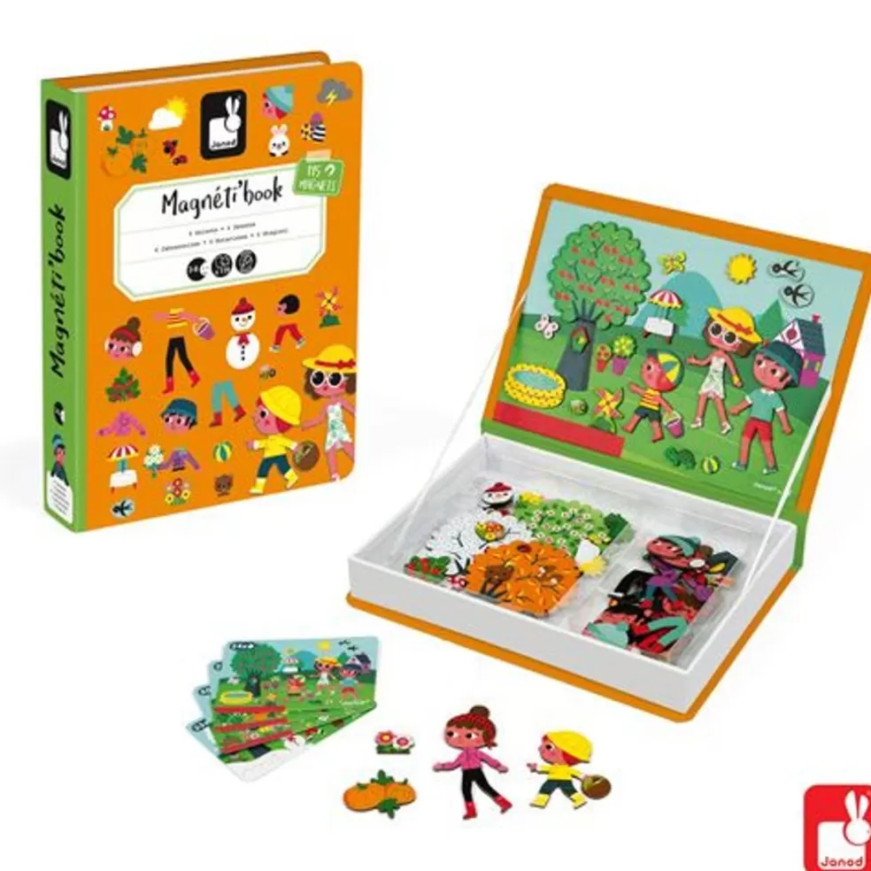 Janod Sinterklaas Cadeau 7 - 8 Jaar* Magnetibook - 4 Seizoenen