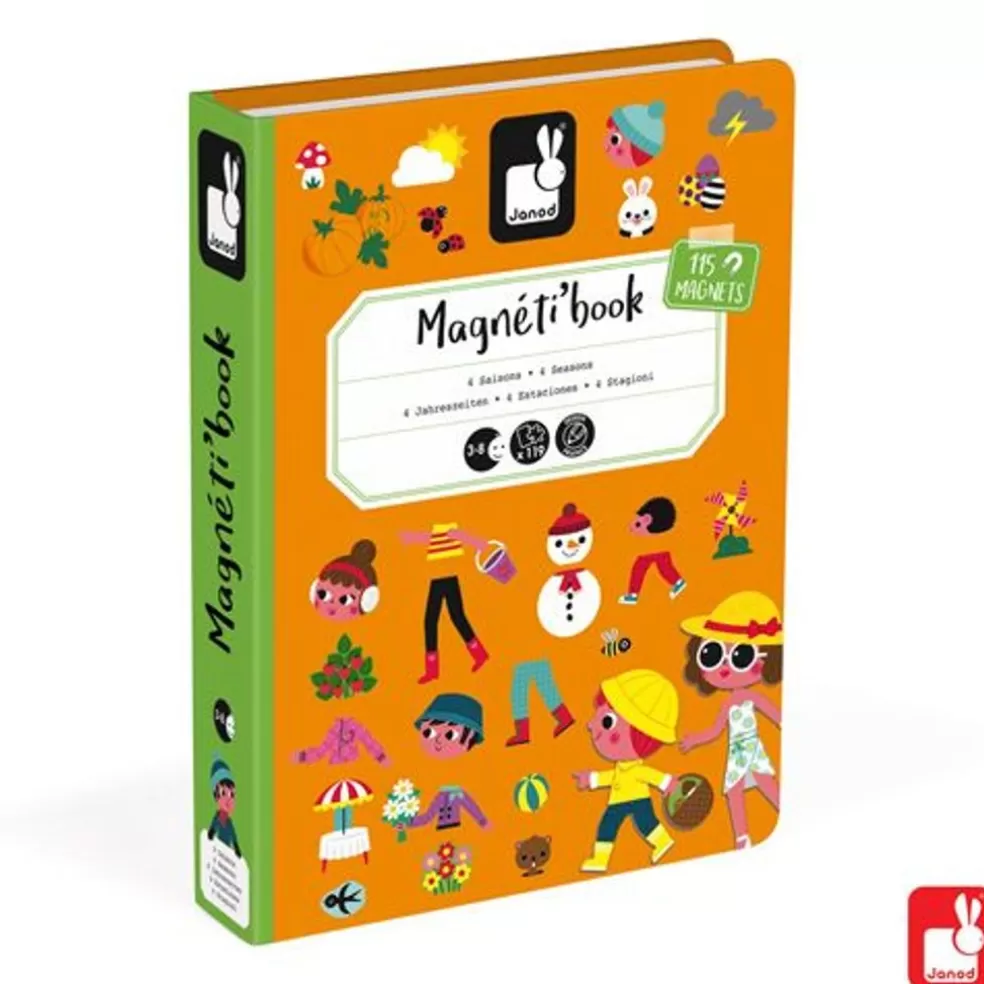 Janod Sinterklaas Cadeau 7 - 8 Jaar* Magnetibook - 4 Seizoenen