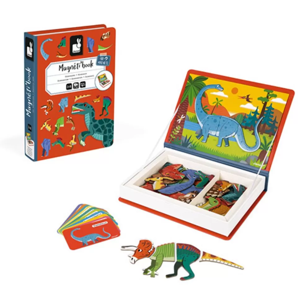 Janod Sinterklaas Cadeau 7 - 8 Jaar* Magnetibook - Dinosaurus