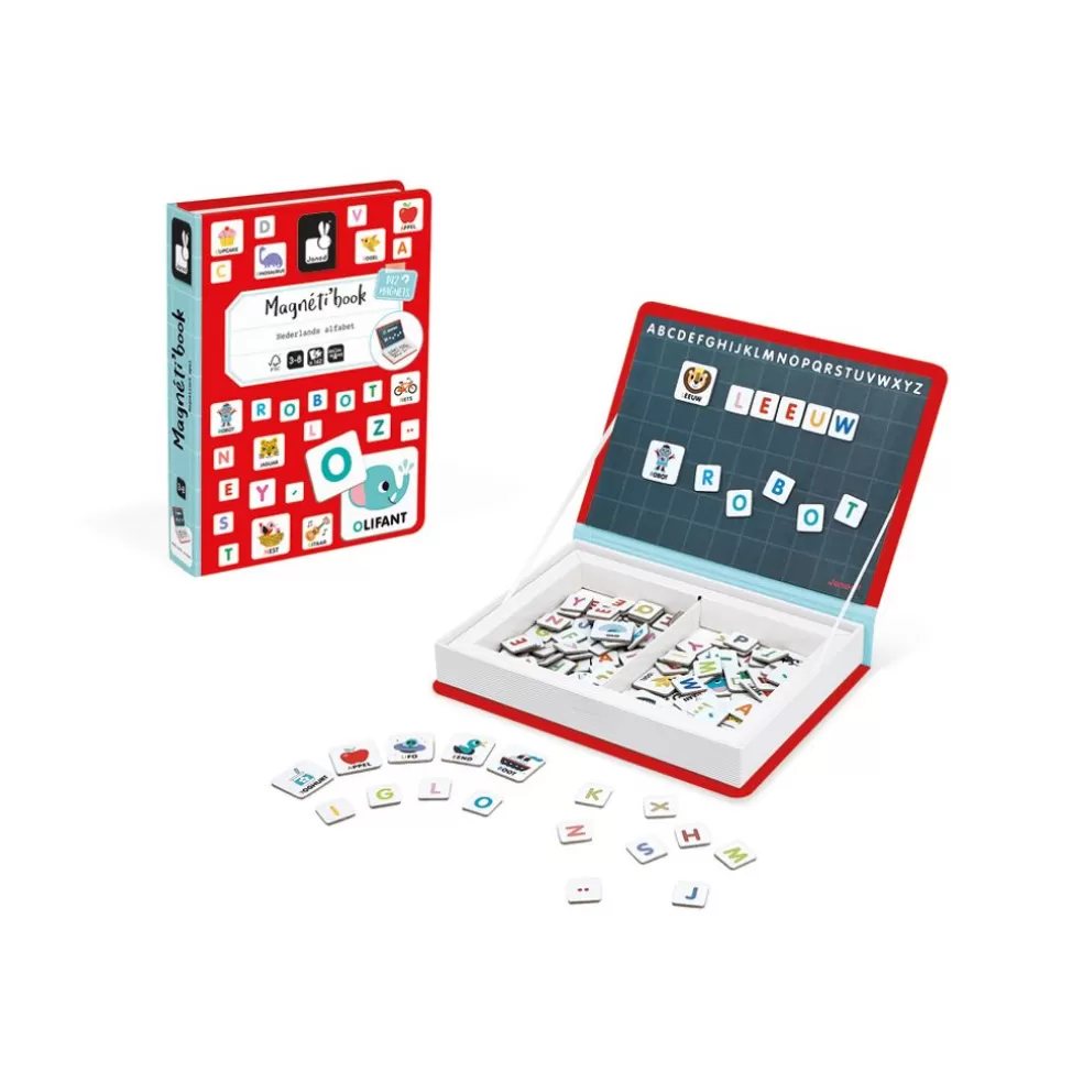 Janod Sinterklaas Cadeau 7 - 8 Jaar* Magnetibook - Het Alfabet (Nederlandstalig)