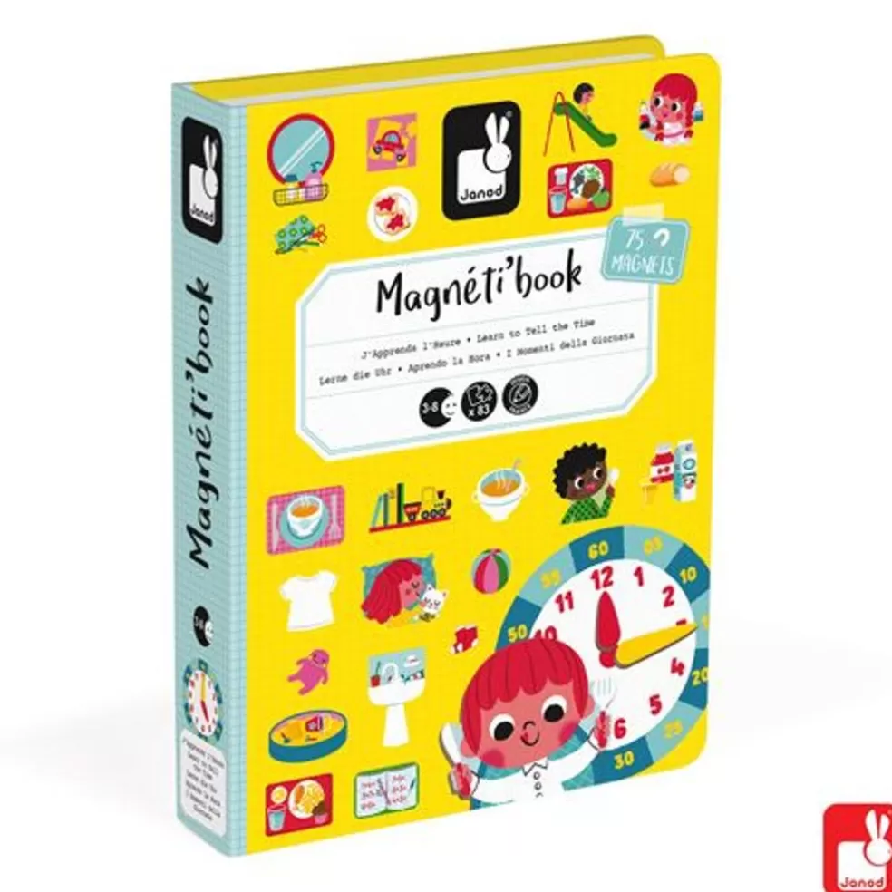 Janod Sinterklaas Cadeau 7 - 8 Jaar* Magnetibook - Klok Kijken