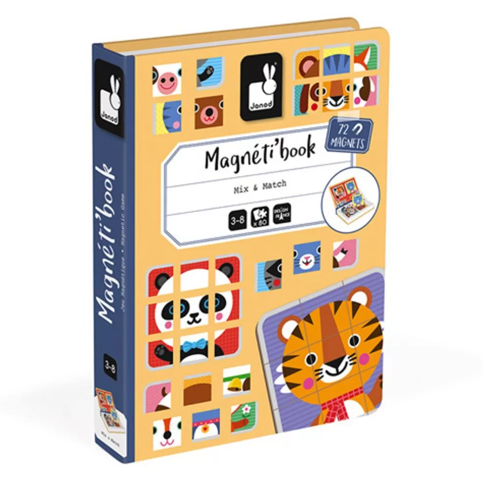 Janod Sinterklaas Cadeau 7 - 8 Jaar* Magnetibook - Mix & Match Dieren