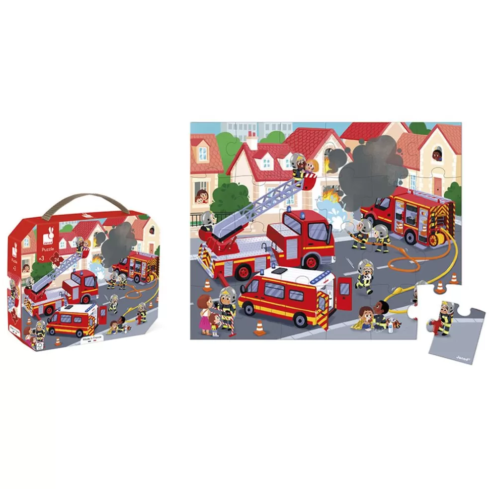 Janod Sinterklaas Cadeau 5 - 6 Jaar* Puzzel - De Brandweer (24 Stukjes)