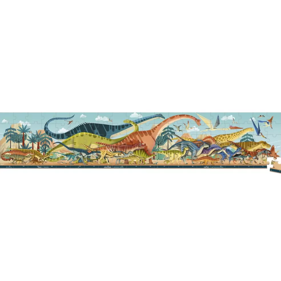 Janod Sinterklaas Cadeau 9 - 10 Jaar* Puzzel - Dino - Panorama (100 Stukjes)