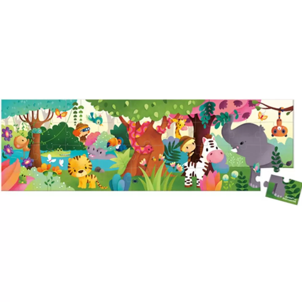 Janod Sinterklaas Cadeau 7 - 8 Jaar* Puzzel - Panorama Jungle (36Stukjes)