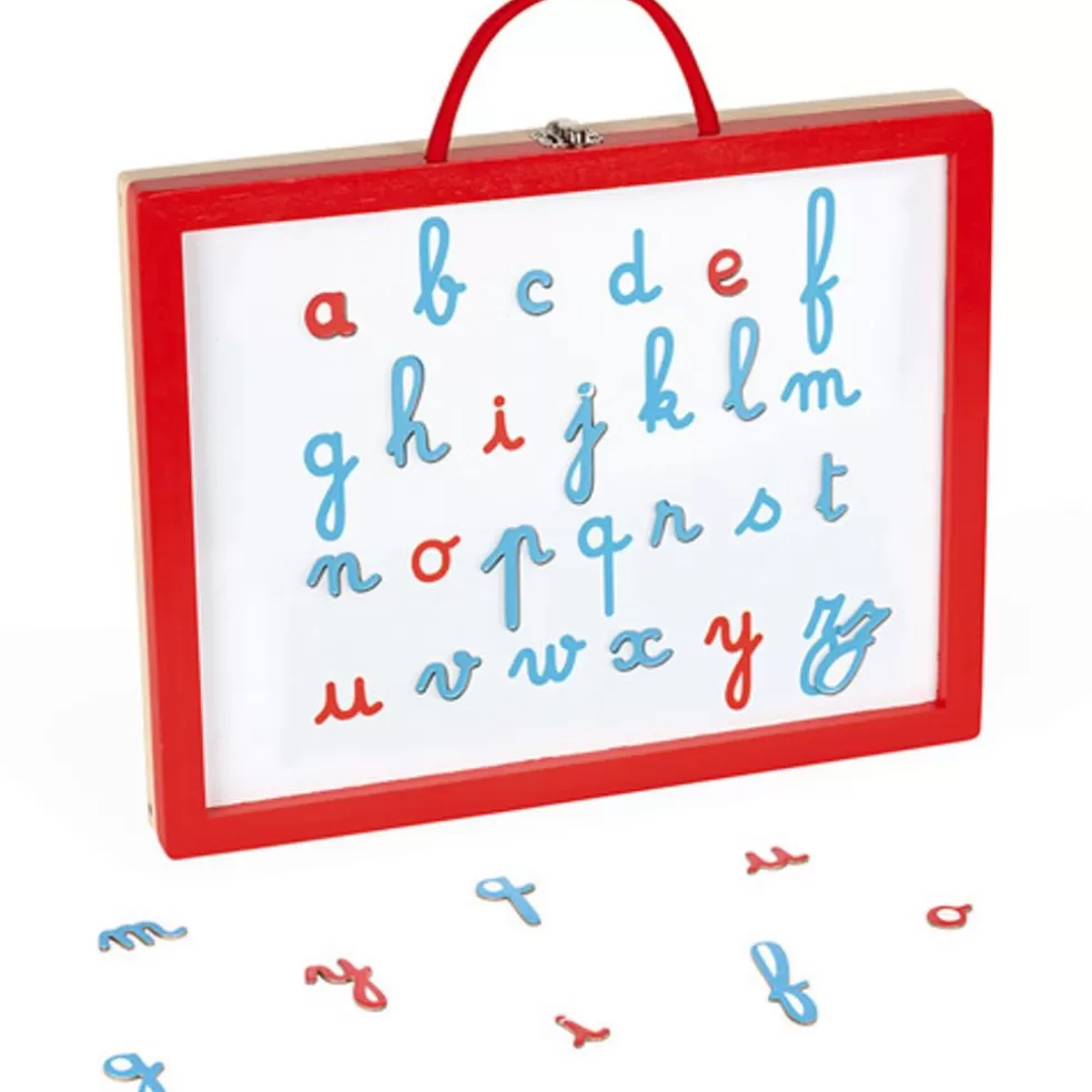 Janod Sinterklaas Cadeau 7 - 8 Jaar* School/Magneetbordkoffer 4 In 1 - Kleine Letters Leren