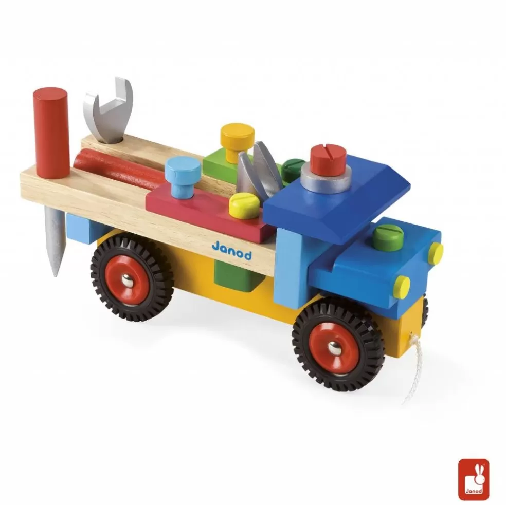 Janod Sinterklaas Cadeau 0-2 Jaar* Trekfiguur, Vrachtwagen Met Accessoires